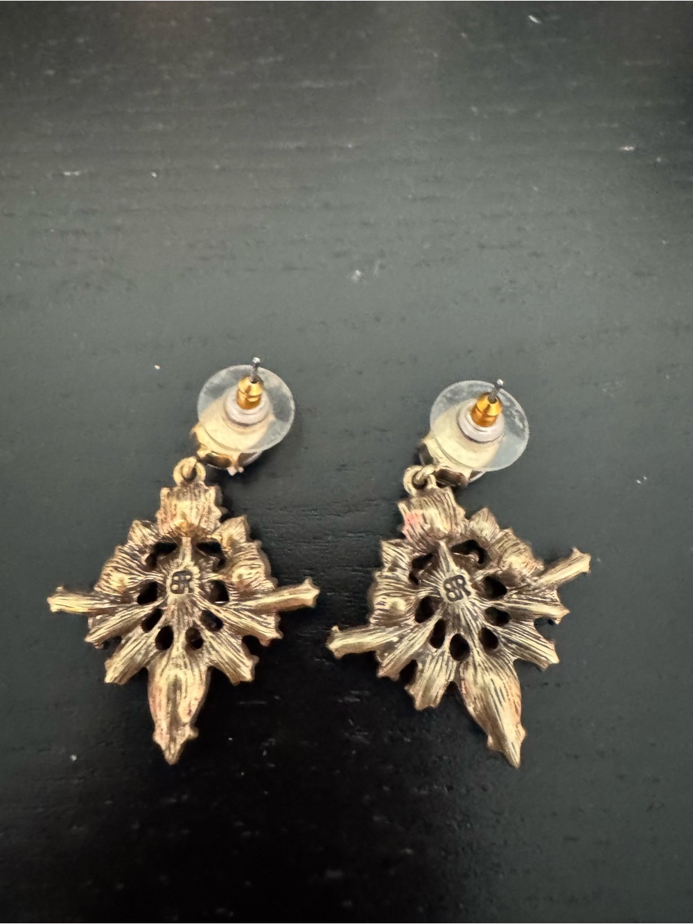 Banana Republic Gray Crystal Drop Statement Earrings - Picture 8 of 10